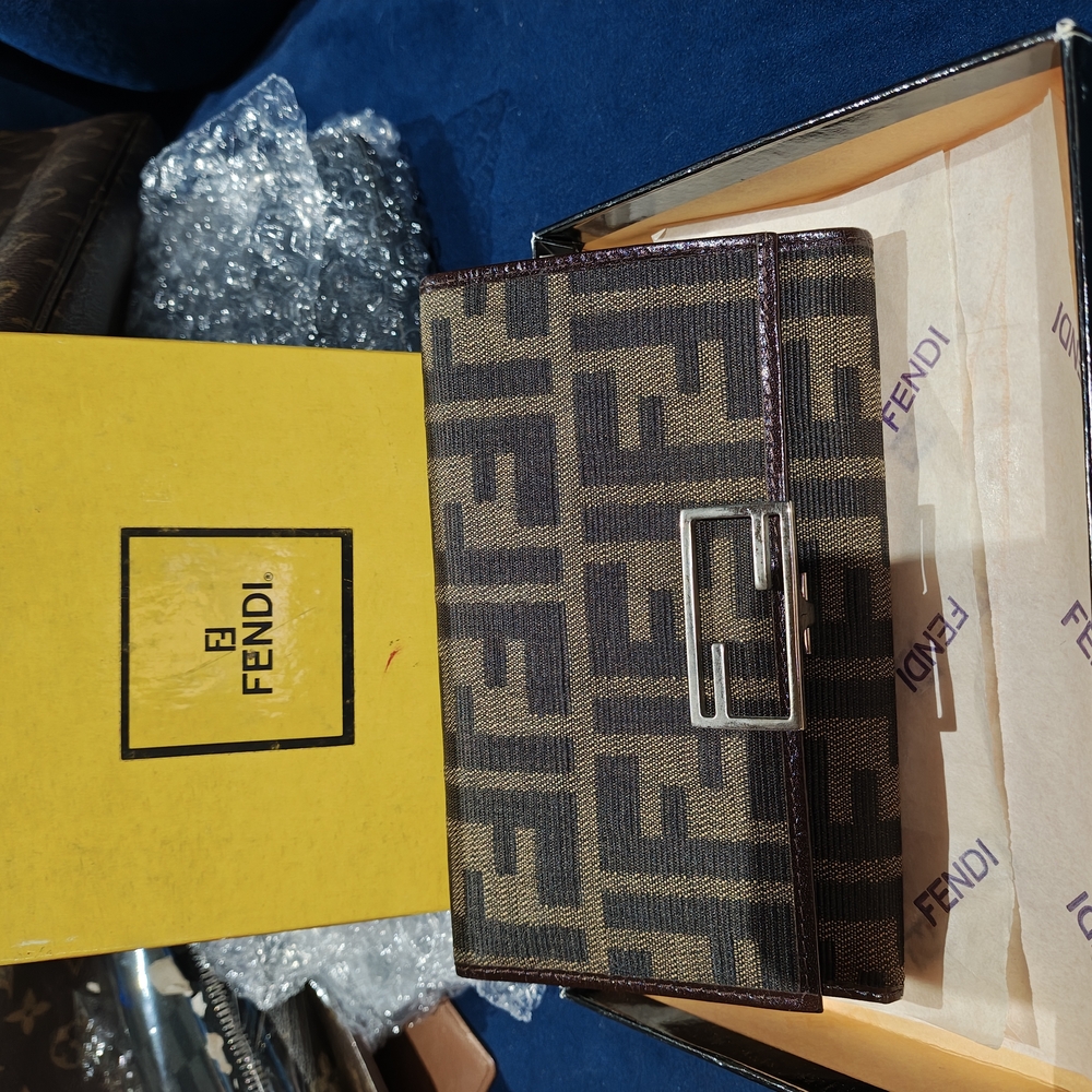 Fendi Brown and Black Wallet
